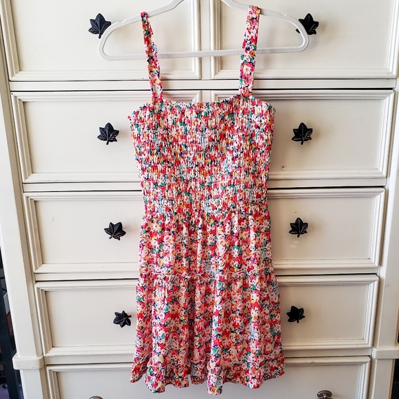 NWOT Sienna Sky Floral Ditsy Smocked Spring Summer Mini Dress - Picture 3 of 6